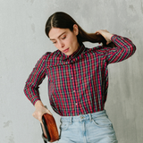 Camicia Donna in Cotone Tartan Casual-Chic