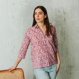 Camicia Liberty Poppy Forest fuxia