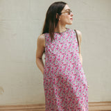Abito tubino svasato in cotone Liberty® Poppy Forest