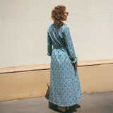 Abito Chemisier in Cotone Liberty® Emma and Georgina Blu