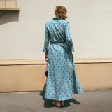 Abito Chemisier in Cotone Liberty® Emma and Georgina Blu