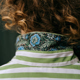 Camicia a righe con dettagli in tessuto Liberty