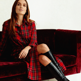 Soprabito-Camicia in Tartan Inglese Rosso
