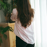 Camicia a righe rosa e bianche