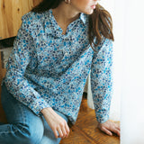 Camicia LIberty Poppy and Daisy Azzurro